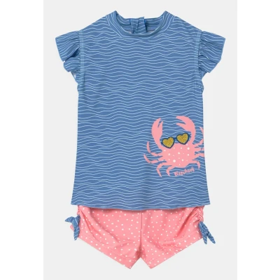 Imagen de Playshoes Uvschutz SET Bañador para niños, Talla: 86/92, Blau/pink