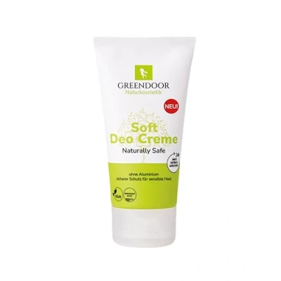 Imagen de GREENDOOR crema desodorante suave Tubo 50ml sin aluminio, deo no derrite, eficaz contra el olor de transpiración, dura 20 semanas, vegano, unisex, cuida las axilas
