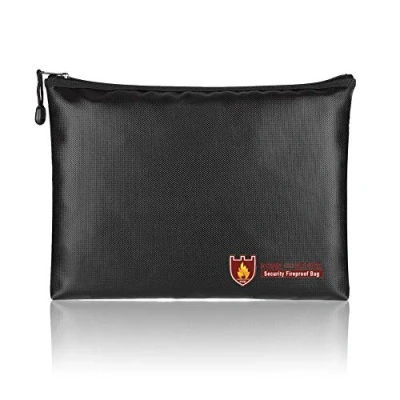 Imagen de TsunNee bolsa de documentos ignífuga, impermeable, seguridad contra incendios, 6.3 x 10.6 pulgadas