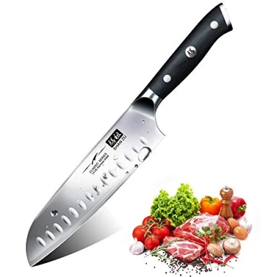 Imagen de SHAN ZU Cuchillo Santoku, Japones, Chef, de Cocinero Acero Inoxidable Alemán 1.4116, Mango Madera Pakka