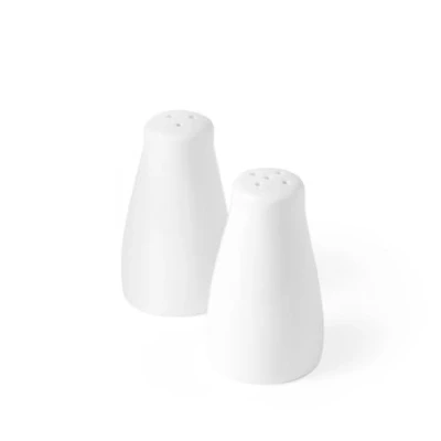 Imagen de HENDI Juego Menage, 3 piezas, saleros, pimenteros, 1 soporte para palillos, apto microondas, lavavajillas, 125 x 54 90 mm, porcelana blanca