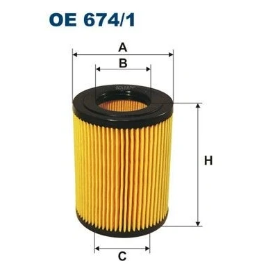 Imagen de FILTRON OE 674/1 Filtro de aceite Cartucho filtrante HYUNDAI: Getz, Matrix, ACCENT 2