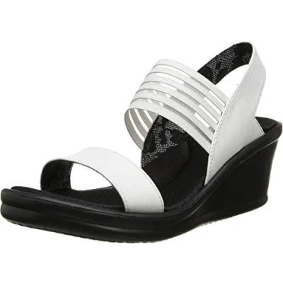 Imagen de Skechers Rumbler Sci Fi, Sandalias con Cuña Mujer, White, 36 EU