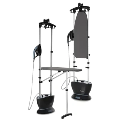 Imagen de Plancha de vapor vertical alta Presión &quot;All in One&quot; 2400 W. Flujo vapor: 50 g/min. 4 bares. Salida “bajo demanda.&quot; Tabla planchar extraíble