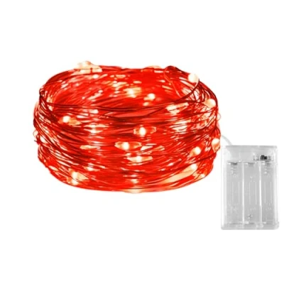 Imagen de Dalugo Guirnalda Luces Pilas, 3m 30 LED de Cadena Micro Rojo