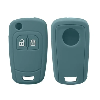 Imagen de kwmobile Funda Compatible con Opel Chevrolet Llave de Coche Plegable 2 Botones Carcasa Protectora Silicona para Case en Noche ártica