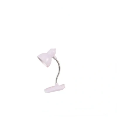 Imagen de anso Mini lámpara de lectura LED con abrazadera para lectura, luz nocturna, libro leer, mesita noche, clip 12 cm (blanco)