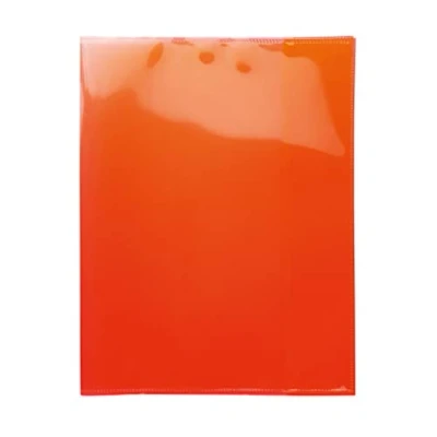 Imagen de HERMA 19626 Cuarto transparente rojo 10 unidades, fundas de polipropileno resistente, lavable y extra grueso, juego transparentes para cuadernos escolares, colores