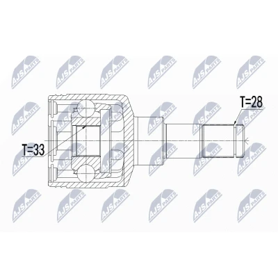 Imagen de NTY NPW SU 018 Junta Homocinética lado de engranaje SUZUKI: Vitara IV SUV, SX4 I Hatchback