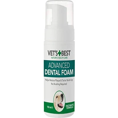 Imagen de Vet&#039;s Best Perro enzimático Espuma Dental, Limpieza de Dientes y Cuidado Dental Respiración Fresca, 120 ml