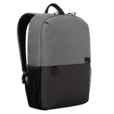 Imagen de Mochila para portátil Targus TBB636GL, 15.6&quot;, Con cremallera, Material PET, Negro y gris