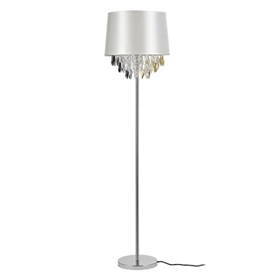 Imagen de Lámpara de pie E27 / 60 W 230 V blanco cromo 165cm 40cm
