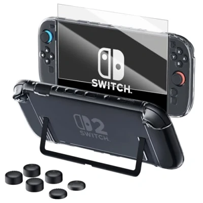 Imagen de HEYSTOP Carcasa Protectora Compatible con Nintendo Switch 2 Funda Diseño de Soporte Hueco Delgado Absorción Impactos y Antiarañazos para 2025 Último Versión