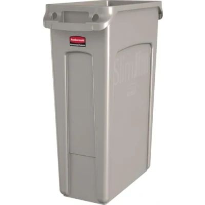 Imagen de Rubbermaid Commercial Products FG354060BEIG Contenedor con Canales de Ventilación, Capacidad 87 L, Beige