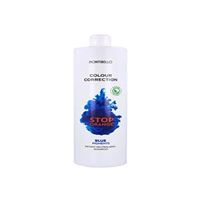 Imagen de Montibello Stop Orange Colour Correction Champú 1000 ml (Neutralizador+Pigmento Azul), 1 l (Paquete de 1)