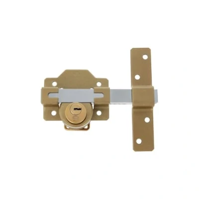 Imagen de Amig Cerrojo de Sobreponer con Cilindro Redondo Interior y Exterior Mod. 40 105 x 170 mm Cerradura Seguridad Llave Incluye 5 Llaves Punto Acero Martelé