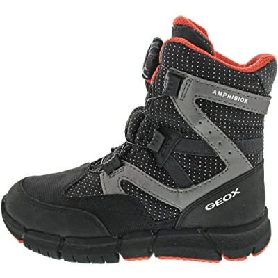 Imagen de Geox J Flexyper Boy B Abx, Botas para Niños, Negro/Naranja (Black/Orange), 38 EU