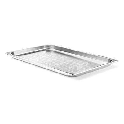 Imagen de HENDI Recipiente GN 1/1, con sólo fondo perforado, contenedor GN, apilable, bordes lisos, resistente a temperaturas de 40 300C, 2,5L, altura: 20mm, acero inoxidable 18/10
