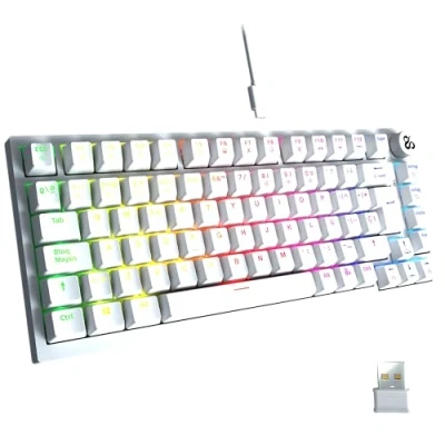 Imagen de NEWSKILL Pyros Pro Teclado Gaming Inalámbrico mecánico hotswap Blanco