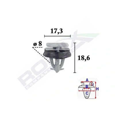 Imagen de ROMIX C70574 Clip, listón IVECO: Daily 6