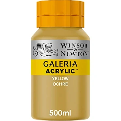 Imagen de Winsor &amp; Newton Galería Pintura Acrílica , 500 ml, Amarillo (Yellow Ochre)
