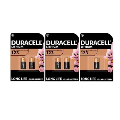 Imagen de 5 pilas Duracell 123 de litio (2 blísters 2 baterías + 1 blíster batería), (CR123 / CR123A CR17345)