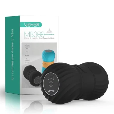 Imagen de VOYOR HEALTH Bola de Masaje Vibratoria Maní, Punto Activación Tejido Profundo para Liberar la Tensión y el Dolor Muscular, Portátil Recargable Yoga Fitness, MB300 Negro