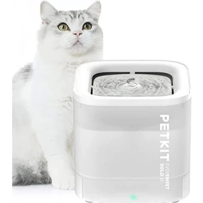 Imagen de PETKIT EVERSWEET Fuente Automática para Gatos 1,85L, Bomba de Agua Inalámbrica, Bebedero Ultra Silencioso, 35dB con Luz LED Inteligente, Unidad Filtrado 3.0