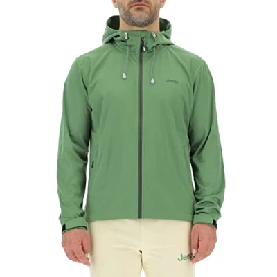 Imagen de JEEP O102714 E948 J CHAQUETA LEGERA SOFTSHELL CAPUCHA Hombre con bolsillos de cremallera J23S Vineyard Green L