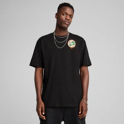 Imagen de Puma Graphics Super Relaxed Camiseta estampada, Hombre, Talla: Medium, Black