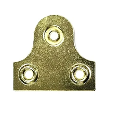 Imagen de Merriway bh05294 cristal espejo Picture Hanging Placa redonda latón chapado 19 mm, set de 10 piezas