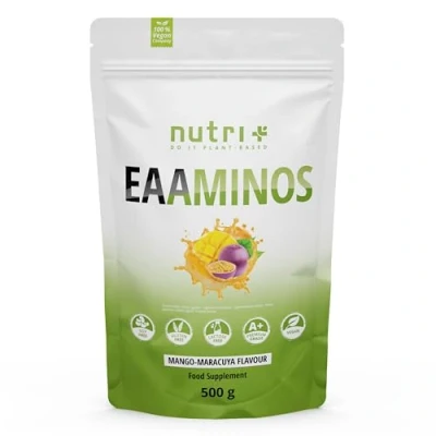 Imagen de EAA aminoacidos en polvo 500 g Vegano Amix Todos los Aminoácidos Esenciales EAAs Sabor Mango Fruta de la Pasión Nutri Plus Sports Essential Amino Acids