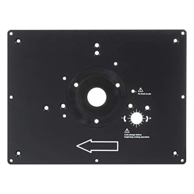 Imagen de Trend Placa de inserción mesa enrutador, aleación aluminio, compatibilidad hecha por el usuario, agujeros preperforados, ajuste personalizable, RTI/PLATE/A