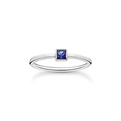 Imagen de Thomas Sabo Anillo con piedra azul plata de ley 925 TR2395 699 32 54