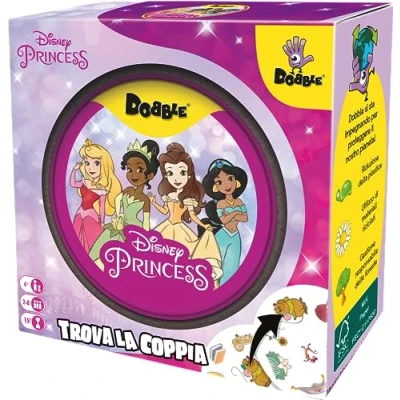 Imagen de Asmodee Dobble Disney Princess, juego de mesa, edición en Italiano (8254)