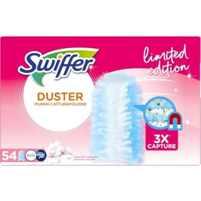 Imagen de Swiffer Pink Duster Plumífero atrapapolvo, 54 edredones, atrapa y el Polvo la Suciedad, llega a los Puntos más difíciles de casa, edredones con un 45% Fibras recicladas