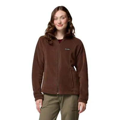 Imagen de Columbia Benton Springs Chaqueta de Forro Polar con Cremallera Completa para Mujer, Color Tabaco, Talla XXL