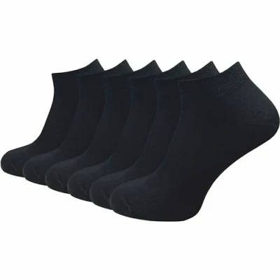 Imagen de GAWILO calcetines para mujer hechos de 100% algodón puro (6 pares 10 pares) cortos sin costuras apretadas sobre los dedos pies, Blanco 6 Pares, 35 38