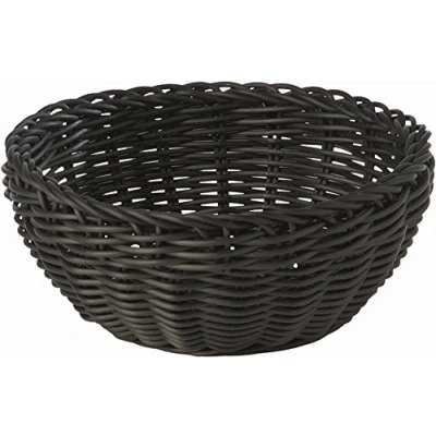 Imagen de cesta APS, redonda &quot;Profiline&quot;, negra, de mimbre, polipropileno, diámetro Ø 20 cm, altura 8 cm