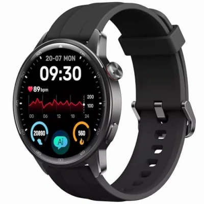 Imagen de realme Watch S2 Smartwatch con pantalla AMOLED de 1.43&quot;, resistencia al polvo y agua IP68, esferas personalizables, motor Super AI, batería 20 días Smartwatch, Negro