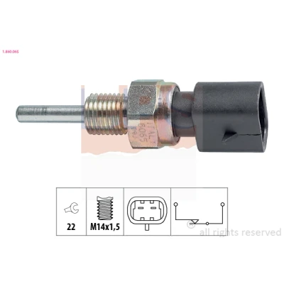 Imagen de EPS 1.860.065 Interruptor, piloto de marcha atrás Made in Italy OE Equivalent