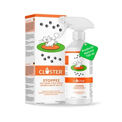 Imagen de CLOSTER STOPPEE disuasivo para Gatos 750 ML Spray de Base Vegetal tomillo Interiores y Exteriores Producto 100% Natural