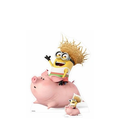 Imagen de STAR CUTOUTS SC1038 Riding Recorte de cartón cumpleaños, Regalos, Fiestas y Fans, Minion Pig, Regular