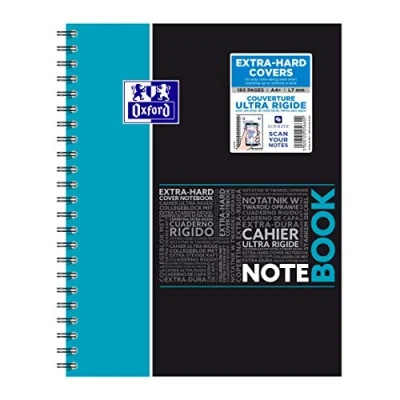 Imagen de Oxford 400037407 Cuaderno con notas (A4+, 80 hojas, 90 g/m²), 1 unidad, colores surtidos