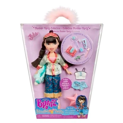 Imagen de Bratz Slumber Party Muñeca de Moda Jade con 2 Juegos Pijamas, Peluches y Accesorios Adecuada para Niños Coleccionistas