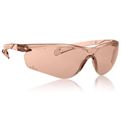 Imagen de NoCry Gafas ligeras de bloqueo luz azul con lentes naranjas, revestimiento antivaho y antiarañazos protección UV 400; certificado ANSI Z87.1