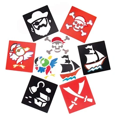 Imagen de Baker Ross Plantillas de piratas (pack 6) para manualidades infantiles