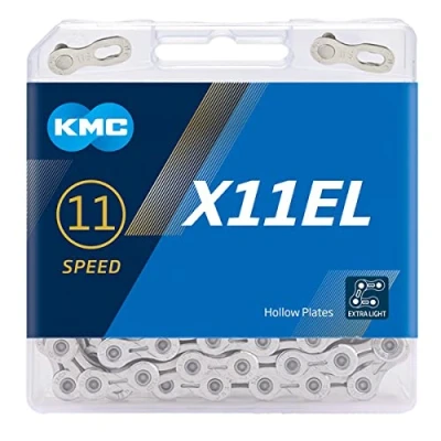 Imagen de KMC, Plata Cadena X11 EL, 11v, 118 eslabones, Hombres