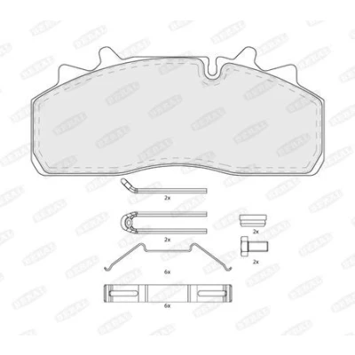 Imagen de BERAL BCV29159TK Juego de pastillas freno preparado para indicador desgaste con accesorios DAF: CF