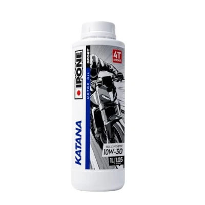 Imagen de IPONE Aceite Motor Moto 4 Tiempos 10W30 Full Power Katana 100% Sintético con Esteres Cambio de Marcha Más Suave Bidón 1L
